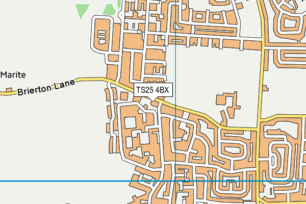 TS25 4BX map - OS VectorMap District (Ordnance Survey)