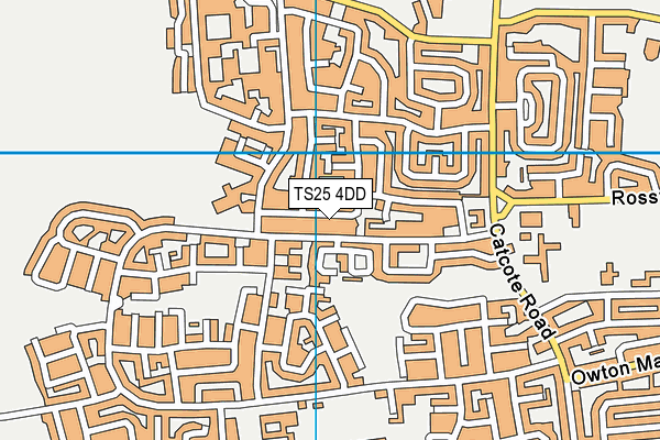 TS25 4DD map - OS VectorMap District (Ordnance Survey)