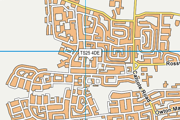 TS25 4DE map - OS VectorMap District (Ordnance Survey)