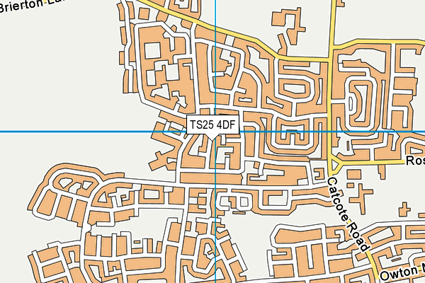 TS25 4DF map - OS VectorMap District (Ordnance Survey)