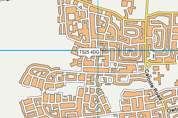 TS25 4DG map - OS VectorMap District (Ordnance Survey)