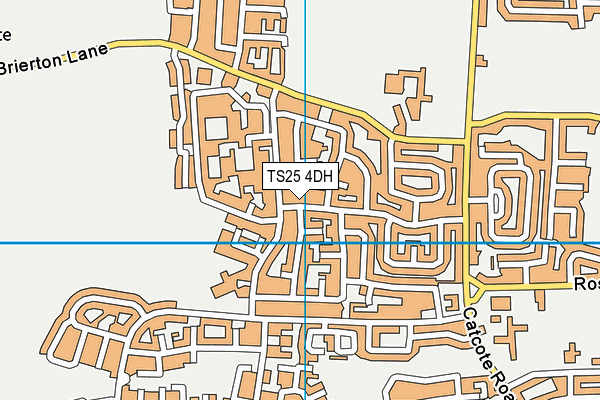 TS25 4DH map - OS VectorMap District (Ordnance Survey)