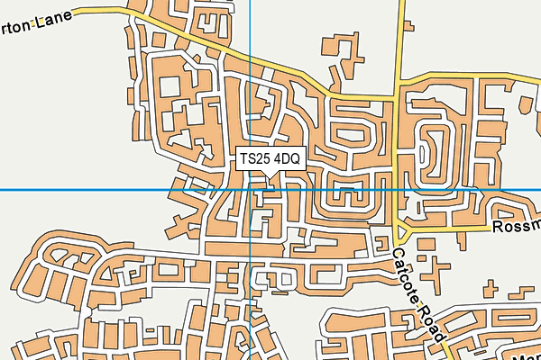 TS25 4DQ map - OS VectorMap District (Ordnance Survey)