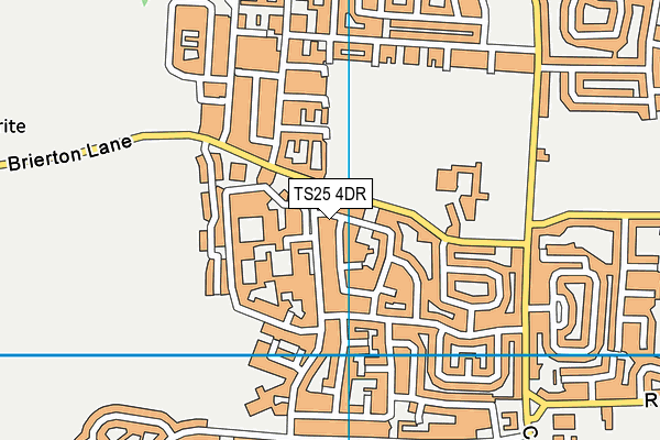 TS25 4DR map - OS VectorMap District (Ordnance Survey)