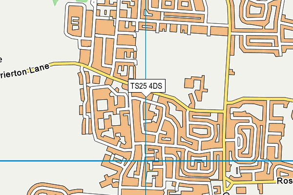 TS25 4DS map - OS VectorMap District (Ordnance Survey)