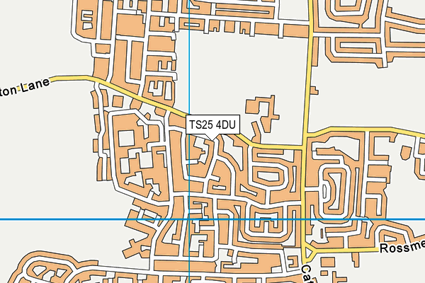 TS25 4DU map - OS VectorMap District (Ordnance Survey)