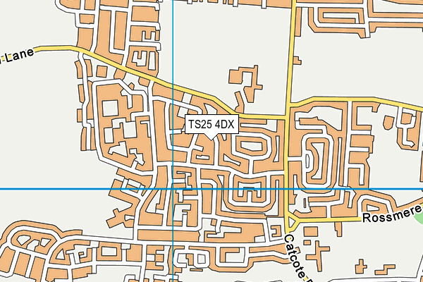 TS25 4DX map - OS VectorMap District (Ordnance Survey)