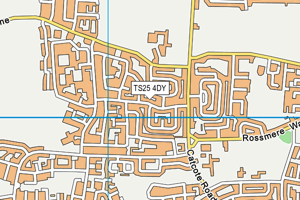 TS25 4DY map - OS VectorMap District (Ordnance Survey)