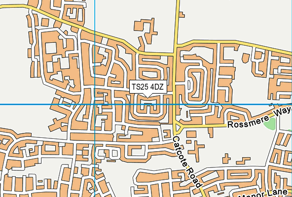 TS25 4DZ map - OS VectorMap District (Ordnance Survey)