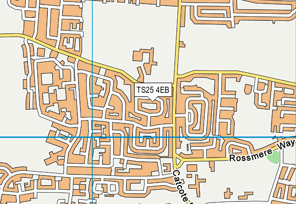 TS25 4EB map - OS VectorMap District (Ordnance Survey)