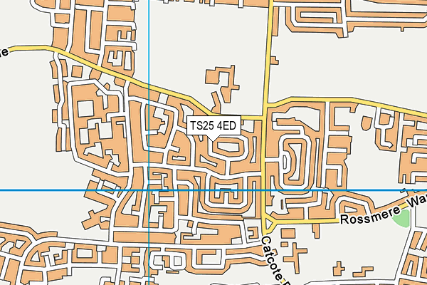 TS25 4ED map - OS VectorMap District (Ordnance Survey)