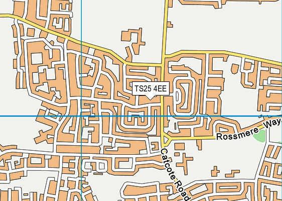 TS25 4EE map - OS VectorMap District (Ordnance Survey)