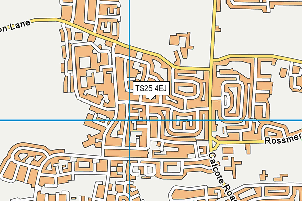 TS25 4EJ map - OS VectorMap District (Ordnance Survey)