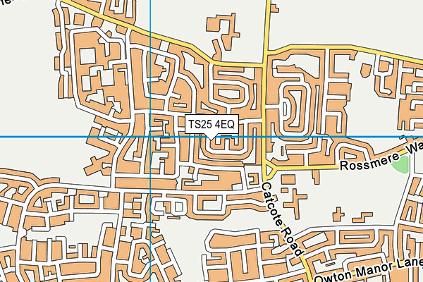 TS25 4EQ map - OS VectorMap District (Ordnance Survey)