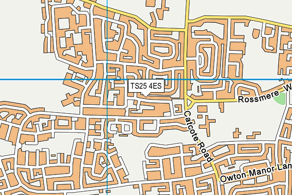 TS25 4ES map - OS VectorMap District (Ordnance Survey)