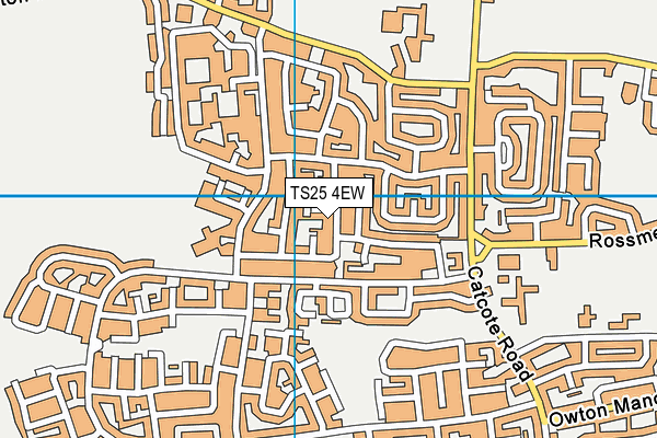 TS25 4EW map - OS VectorMap District (Ordnance Survey)