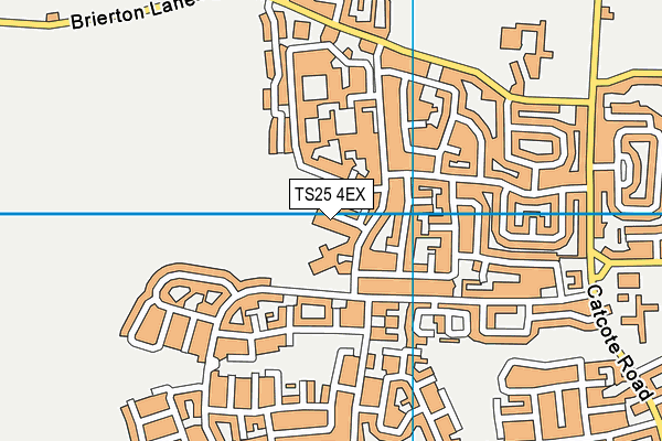 TS25 4EX map - OS VectorMap District (Ordnance Survey)