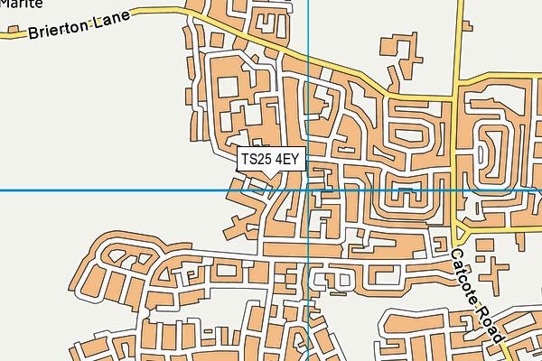 TS25 4EY map - OS VectorMap District (Ordnance Survey)