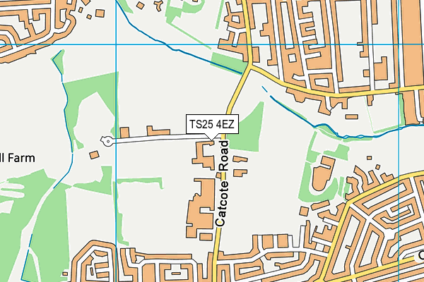 Catcote Academy map (TS25 4EZ) - OS VectorMap District (Ordnance Survey)