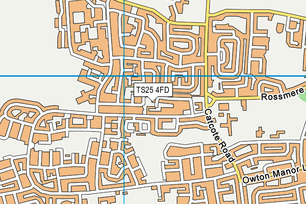 TS25 4FD map - OS VectorMap District (Ordnance Survey)