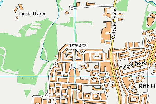 TS25 4GZ map - OS VectorMap District (Ordnance Survey)