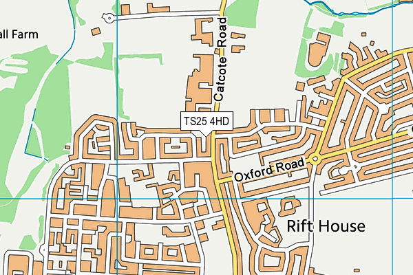 TS25 4HD map - OS VectorMap District (Ordnance Survey)