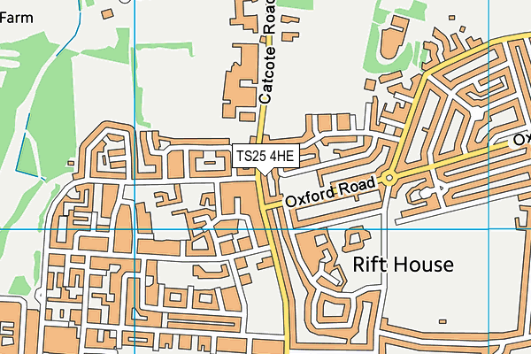 TS25 4HE map - OS VectorMap District (Ordnance Survey)