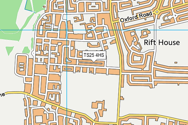 TS25 4HS map - OS VectorMap District (Ordnance Survey)