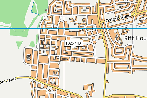 TS25 4HX map - OS VectorMap District (Ordnance Survey)
