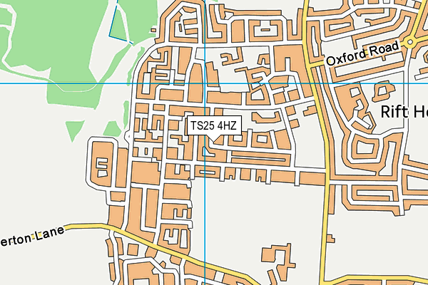 TS25 4HZ map - OS VectorMap District (Ordnance Survey)