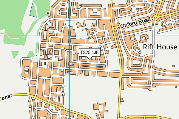 TS25 4JE map - OS VectorMap District (Ordnance Survey)