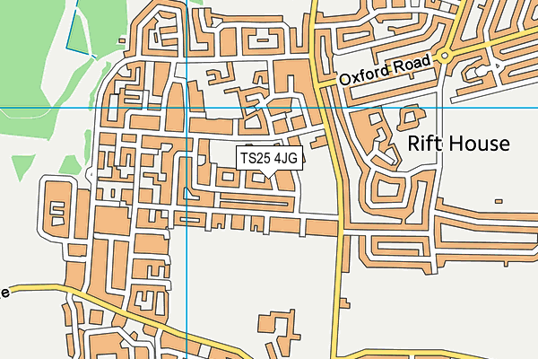 TS25 4JG map - OS VectorMap District (Ordnance Survey)