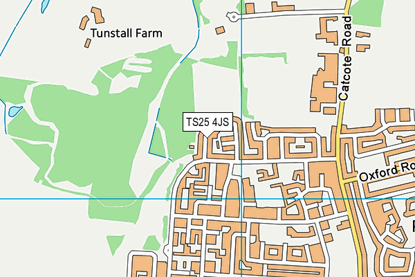TS25 4JS map - OS VectorMap District (Ordnance Survey)
