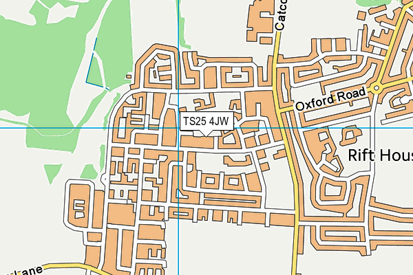 TS25 4JW map - OS VectorMap District (Ordnance Survey)