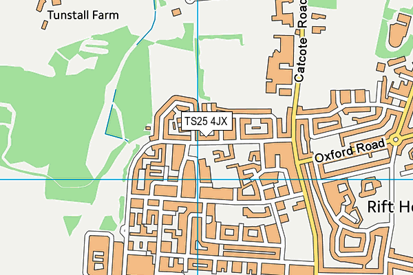 TS25 4JX map - OS VectorMap District (Ordnance Survey)