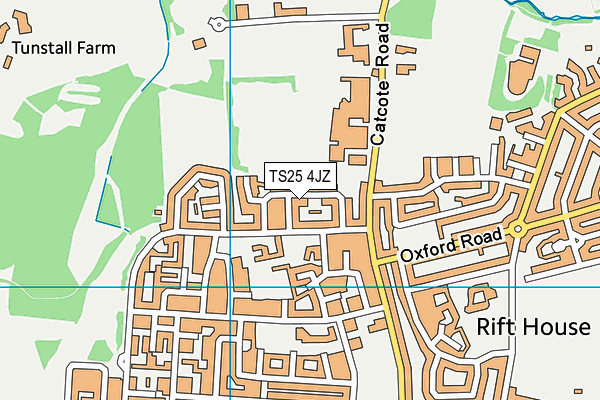 TS25 4JZ map - OS VectorMap District (Ordnance Survey)