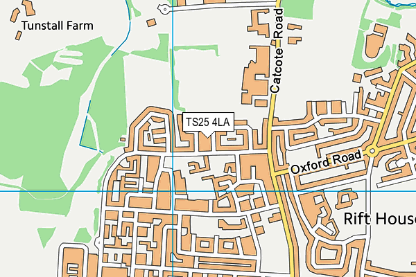 TS25 4LA map - OS VectorMap District (Ordnance Survey)