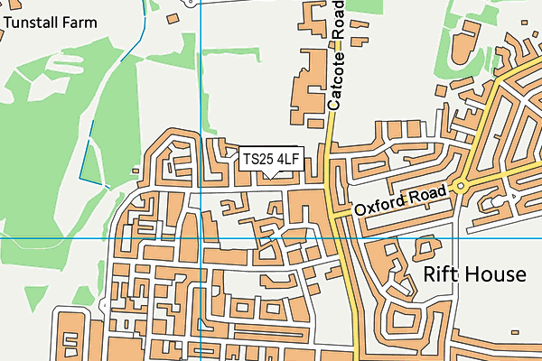 TS25 4LF map - OS VectorMap District (Ordnance Survey)