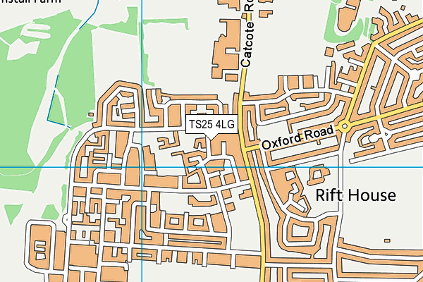 TS25 4LG map - OS VectorMap District (Ordnance Survey)