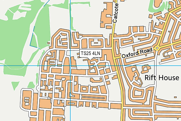 TS25 4LN map - OS VectorMap District (Ordnance Survey)