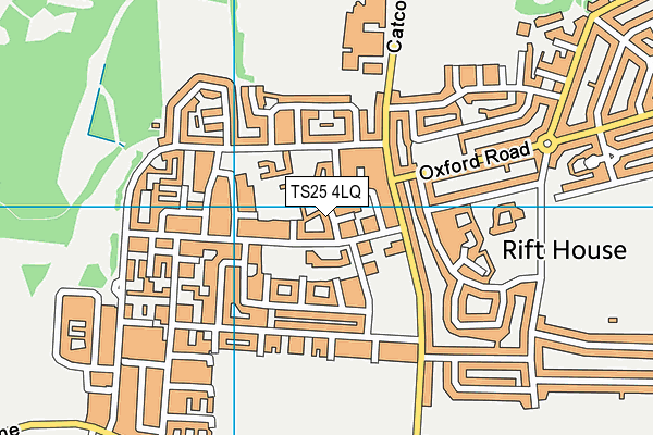 TS25 4LQ map - OS VectorMap District (Ordnance Survey)