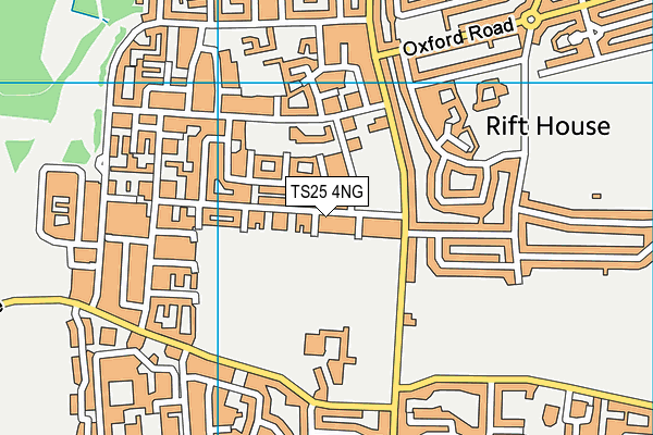 TS25 4NG map - OS VectorMap District (Ordnance Survey)