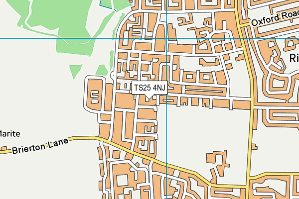 TS25 4NJ map - OS VectorMap District (Ordnance Survey)