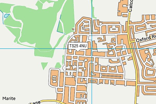 TS25 4NU map - OS VectorMap District (Ordnance Survey)