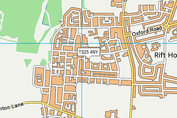 TS25 4NY map - OS VectorMap District (Ordnance Survey)