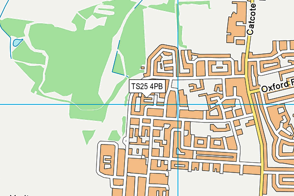 TS25 4PB map - OS VectorMap District (Ordnance Survey)