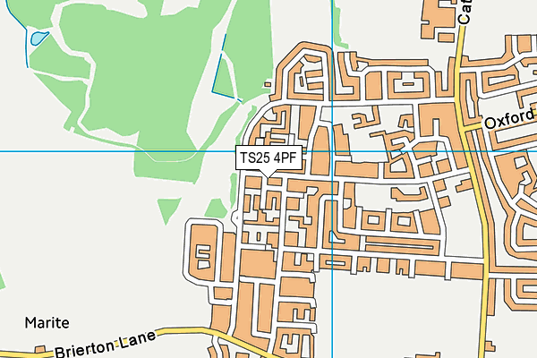 TS25 4PF map - OS VectorMap District (Ordnance Survey)