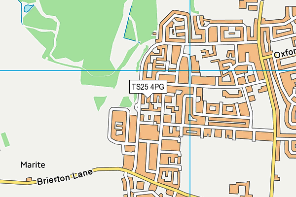 TS25 4PG map - OS VectorMap District (Ordnance Survey)
