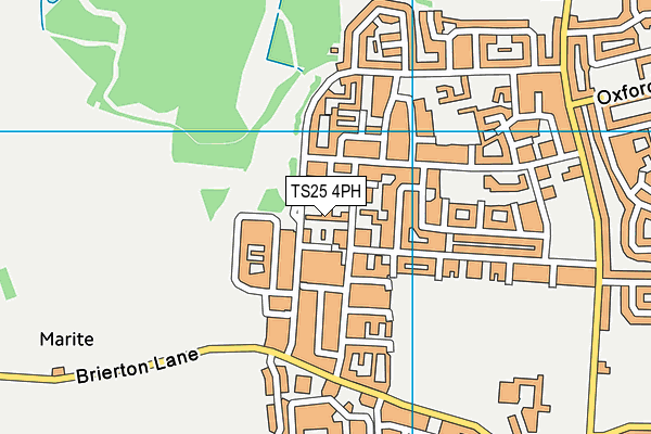 TS25 4PH map - OS VectorMap District (Ordnance Survey)