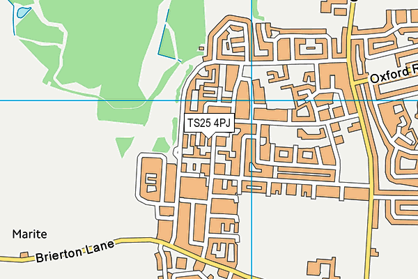 TS25 4PJ map - OS VectorMap District (Ordnance Survey)